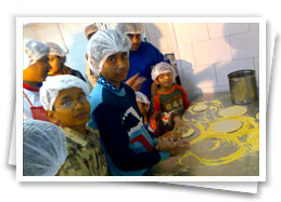 Children Making Pizza's and having fun